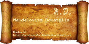 Mendelovits Donatella névjegykártya